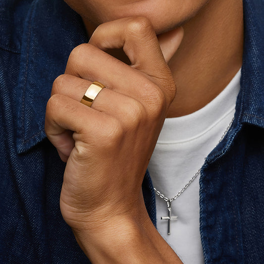 Comfort Fit 7mm Wedding Ring in 14K Yellow Gold
