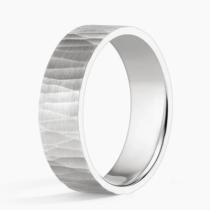 Aspen 6mm Wedding Ring in 18K White Gold