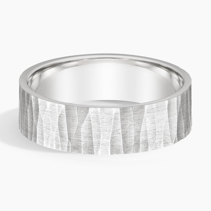 Aspen 6mm Wedding Ring in 18K White Gold