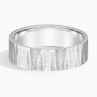 Aspen 6mm Wedding Ring in 18K White Gold