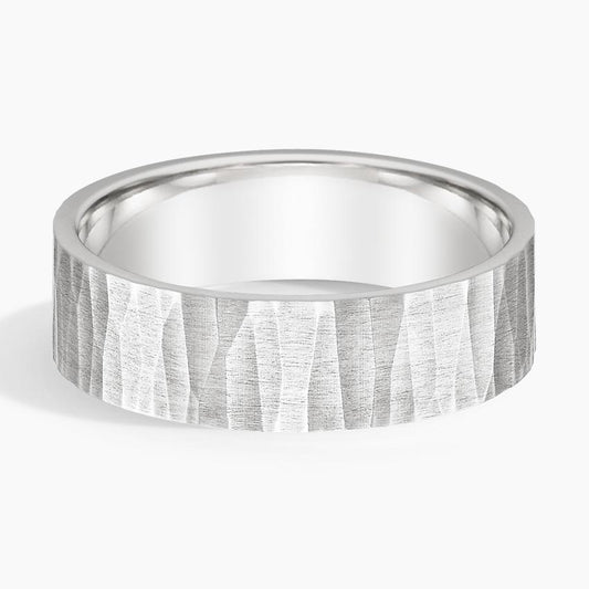 Aspen 6mm Wedding Ring in 18K White Gold