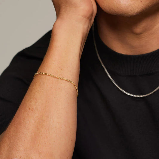 Kai Diamond Cut Cable Chain Bracelet in 14K Yellow Gold