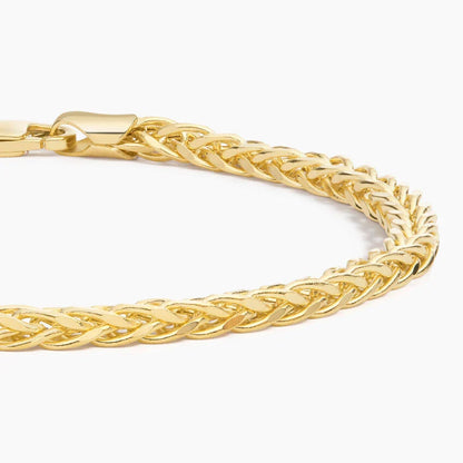 Dakota 6.5 in. Lightweight Wheat Chain Bracelet (3.9mm) in 14K Yellow Gold