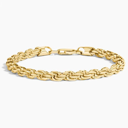 Bailey 8.5 in. Lightweight Rope Chain Bracelet (5mm) in 14K Yellow Gold