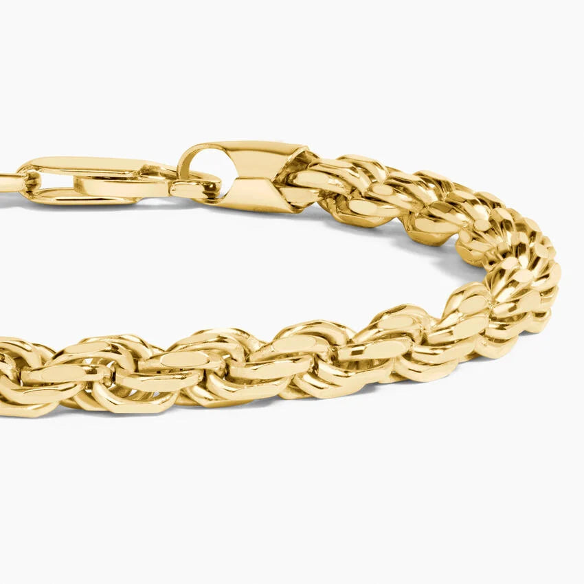 Bailey 8.5 in. Lightweight Rope Chain Bracelet (5mm) in 14K Yellow Gold