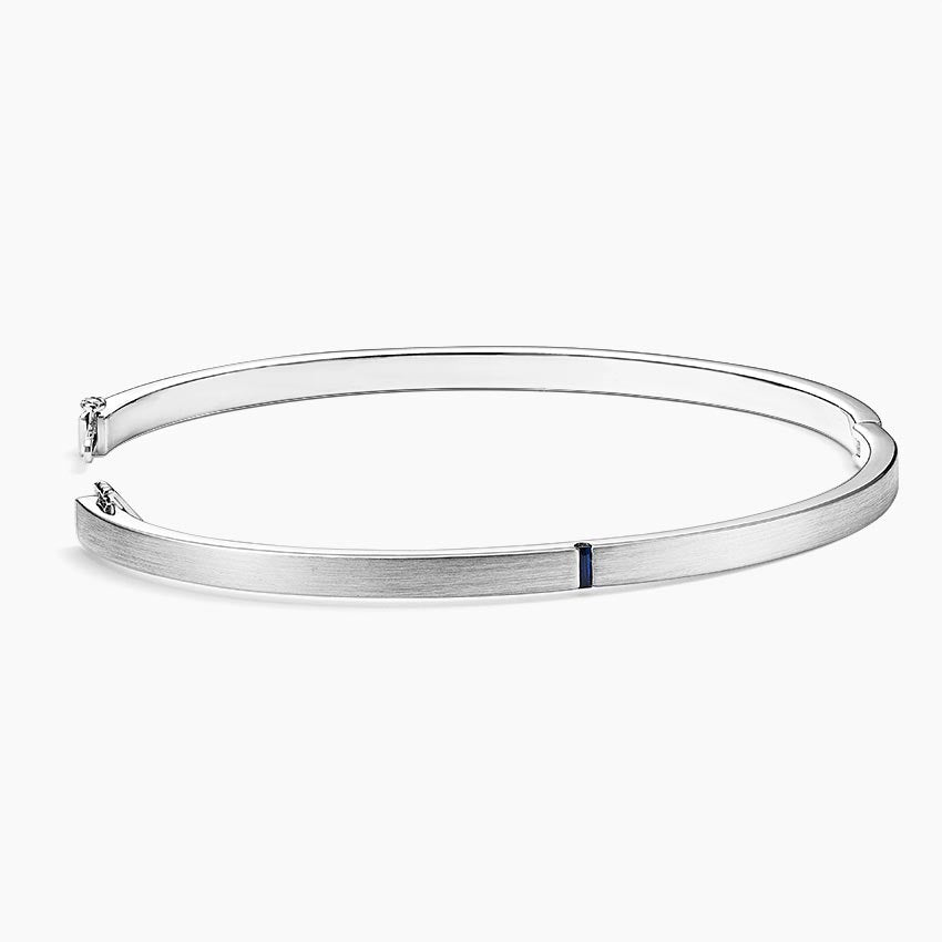 Apollo Sapphire Bangle Bracelet in Silver