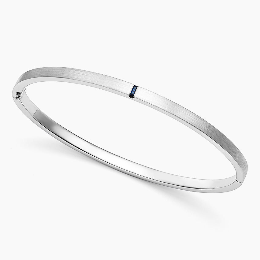 Apollo Sapphire Bangle Bracelet in Silver