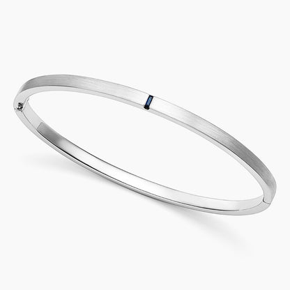 Apollo Sapphire Bangle Bracelet in Silver
