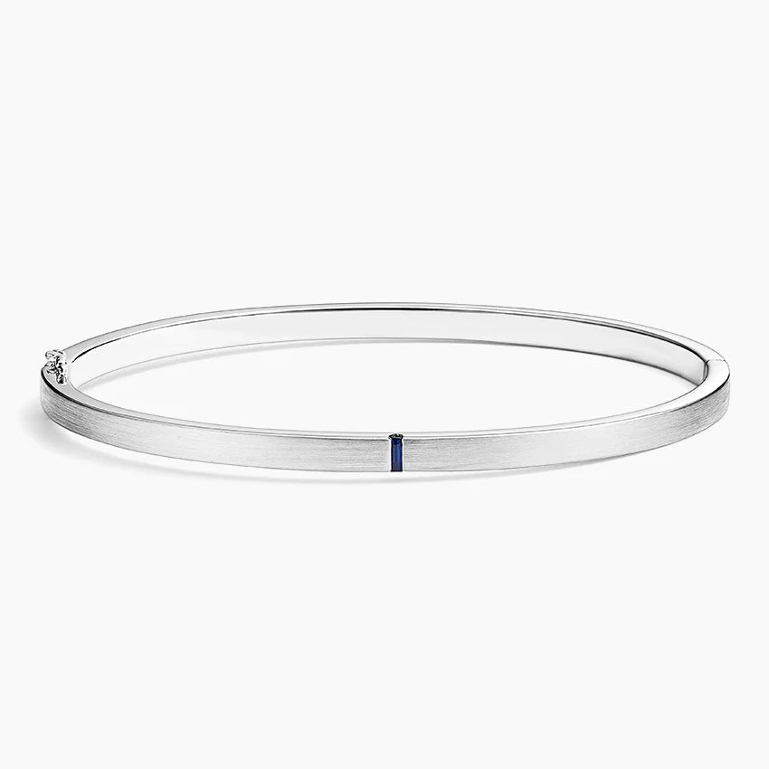 Apollo Sapphire Bangle Bracelet in Silver