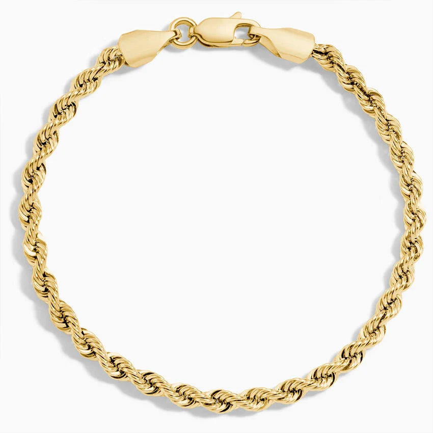 Bailey 8.5 in. Rope Chain Bracelet (3.3mm) in 14K Yellow Gold